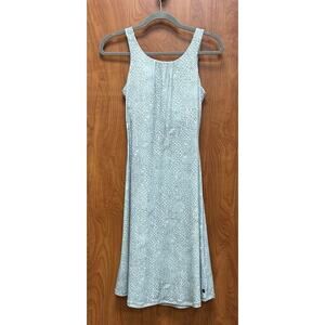 EUC prAna size M Padded bra Active Chalboard Dotty Skypath Flare Dress Open back